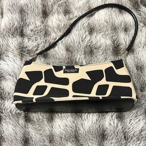 Kate Spade Black and Cream Geometric Clutch